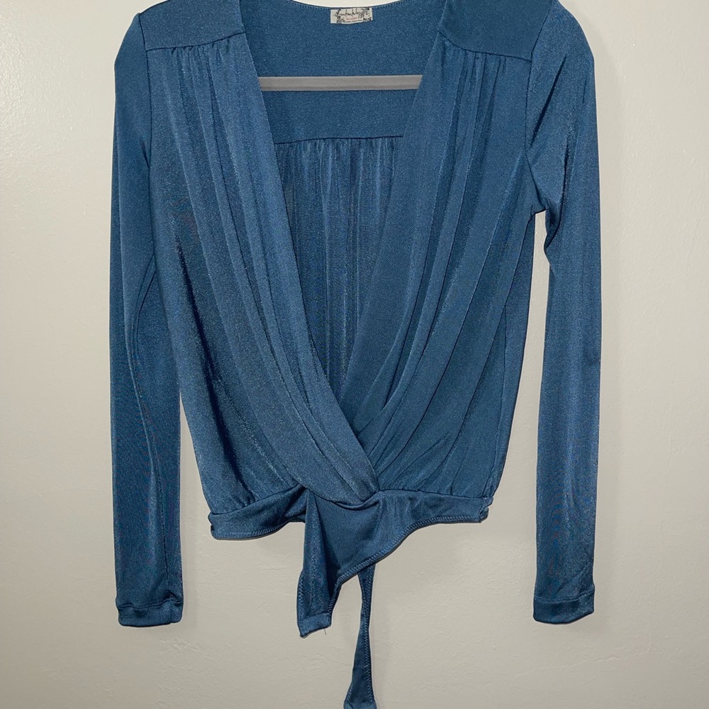Blue free people body suit